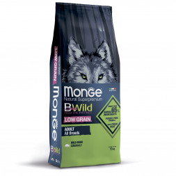 Monge Dog BWild Low Grain сухой низкозерновой корм для взрослых собак всех пород с мясом дикого кабана - 12 кг