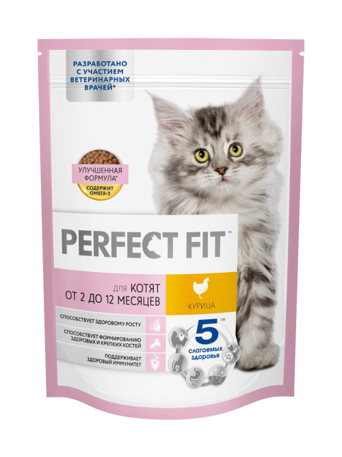 Perfect Fit сухой корм для котят с курицей - 190 г