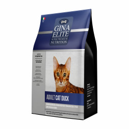 Gina Elite Cat Duck сухой корм для взрослых кошек с уткой - 1 кг