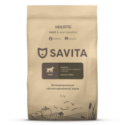 Savita Adult сухой корм для взрослых собак всех пород, с ягненком и бурым рисом - 15 кг