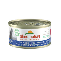 Almo Nature HFC Natural Tuna with Clams консервированный корм для взрослых кошек с цельными кусочками тунца и моллюсками, в бульоне - 70 г х 24 шт