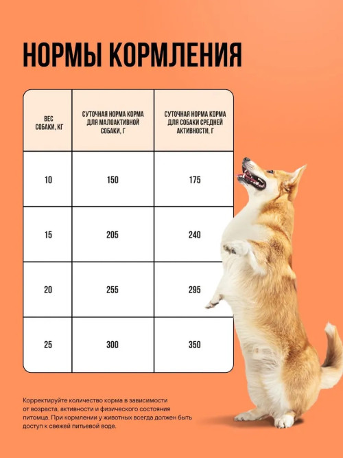 BOWL WOW сухой корм для взрослых собак средних пород с ягненком, индейкой, рисом и морковью - 5 кг