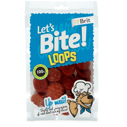 Лакомство для собак Brit Lets Bite Loops Колечки - 80 г