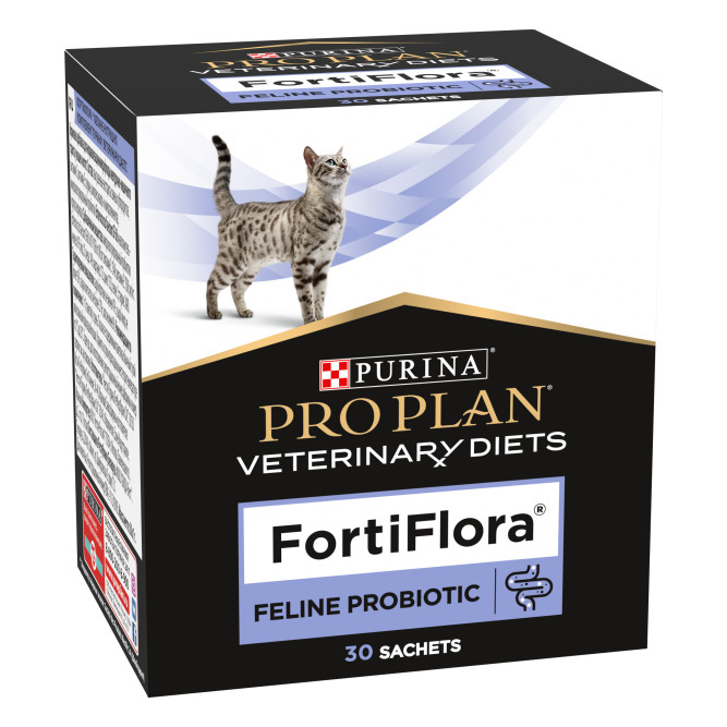Purina Pro Plan Veterinary diets FortiFlora пребиотическая добавка для кошек и котят для поддержания баланса микрофлоры и здоровья кишечника - 30 г. СРОК ДО 30.01.2026