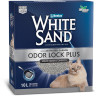 Изображение товара White Sand Odor Lock Plus комкующийся наполнитель с активированным углем без запаха - 8,5 кг (10 л)