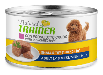 Trainer Natural Small and Toy Adult влажный корм для взрослых собак мелких и миниатюрных пород с сыровяленой ветчиной и рисом - 150 г (24 шт в уп)