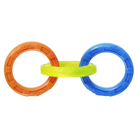 NERF игрушка для собак кольца-грейфер, синий оранжевый зеленый - 27 см
