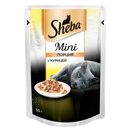Sheba влажный корм для кошек в мини-порциях с курицей 33 шт х 50 г