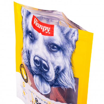 Лакомство Wanpy Dog для собак соломка из вяленой говядины 100 г