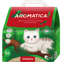 AromatiCat древесный комкующийся наполнитель для кошачьего туалета - 5 л (2 кг)