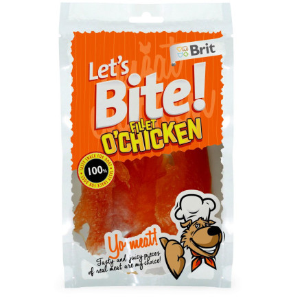 Лакомство для собак Brit Lets Bite Fillet oChicken Куриная грудка - 80 г