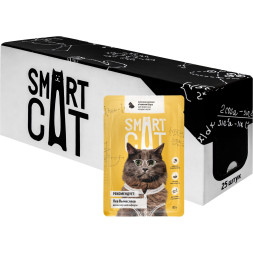 Smart Cat паучи для взрослых кошек и котят с курицей кусочки в соусе - 85 г х 25 шт