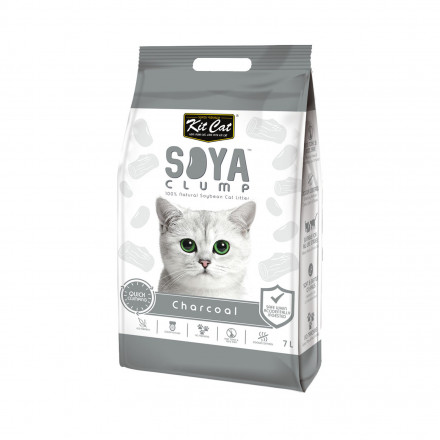 Kit Cat SoyaClump Soybean Litter Charcoal соевый биоразлагаемый комкующийся наполнитель с активированным углем - 7 л