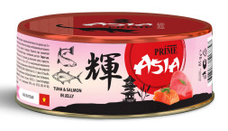 Prime Asia влажный корм для взрослых кошек тунец с лососем в желе, в консервах - 85 г х 24 шт