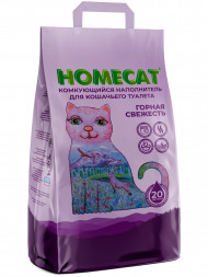 Homecat Горная свежесть глиняный комкующийся наполнитель - 10 кг