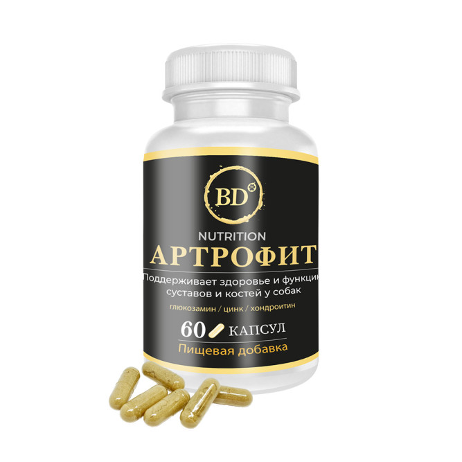 Best Dinner BD Nutrition Артрофит пищевая добавка для собак, для здоровья суставов - 60 капсул