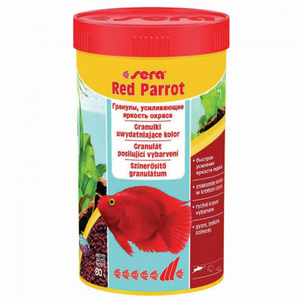Sera Red Parrot корм для рыб вида красный попугай - 80 г
