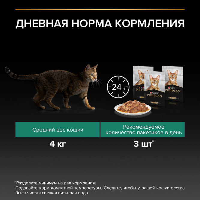Purina Pro Plan Maintenance влажный корм для взрослых кошек, кусочки с курицей в соусе, в паучах - 85 г х 26 шт