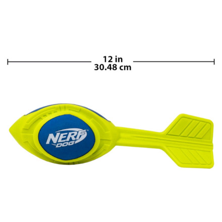 NERF Мегатон игрушка для собак снаряд из вспененной резины и нейлона, синий зеленый - 30 см