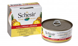 Schesir Dog Adult влажный корм для взрослых собак с цыпленком и ананасом в консервах - 150 г х 10 шт