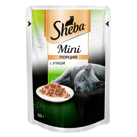 Sheba влажный корм для кошек в мини-порциях с уткой 33 шт х 50 г