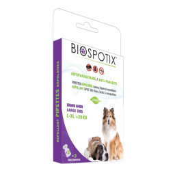 Biospotix XL Dog Spot on капли от блох для собак крупных и гигантских пород весом от 20 до 50 кг 3 пипетки по 3 мл
