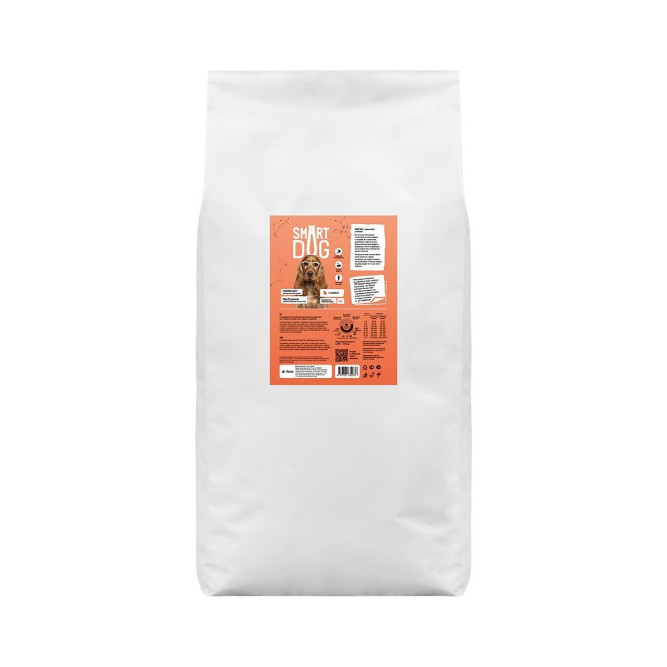 Smart Dog сухой корм для взрослых собак, с индейкой - 18 кг