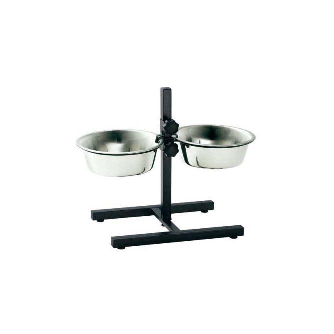 Две миски Hunter Smart из нержавеющей стали для корма/воды собак, объем - 1,8 л, высота штатива 45 см
