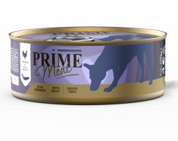 Prime Meat влажный корм для взрослых собак филе курицы с тунцом, в желе, в консервах - 325 г х 4 шт