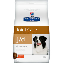 Сухой диетический корм для собак Hills Prescription Diet j/d Joint Careспособствует поддержанию здоровья и подвижности суставов, с курицей - 12 кг