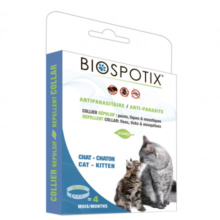 Biospotix Cat collar ошейник от блох и клещей для кошек 35 см