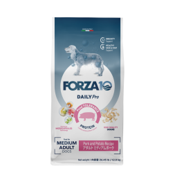 Forza10 DAILYPro Dog Adult Medium сухой монобелковый корм для взрослых собак средних пород со свининой и картофелем - 12 кг