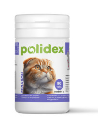 Polidex Gelabon кормовая добавка для профилактики заболеваний опорно-двигательной системы у кошек - 80 табл.