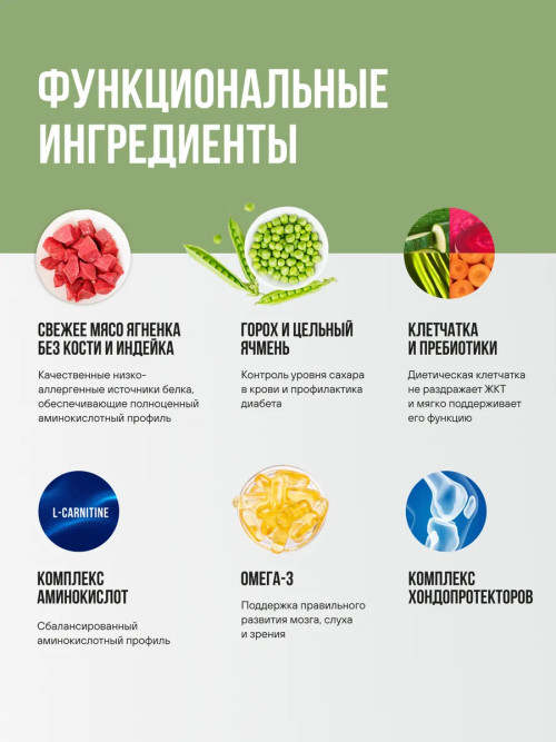 BOWL WOW сухой корм для взрослых собак крупных пород с ягненком, индейкой, рисом и цукини - 10 кг