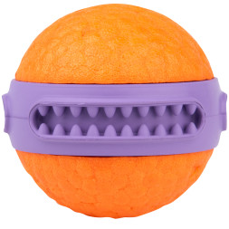 Mr.Kranch игрушка для собак мяч Зубастик, 6 см, фиолетовый