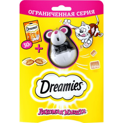 Dreamies Лакомая Мышка игрушка для лакомств с подушечками для кошек 30 г