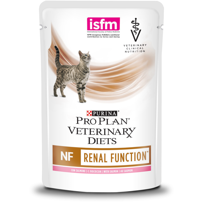 Purina Pro Plan Veterinary Diets NF Renal Function влажный корм для взрослых кошек при заболеваниях почек с лососем - 85 г х 10 шт