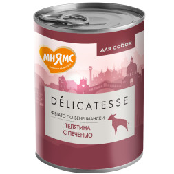 Мнямс Delicatesse &quot;Фегато по-венециански&quot; влажный корм для собак паштет из телятины с печенью, в консервах - 400 г х 12 шт