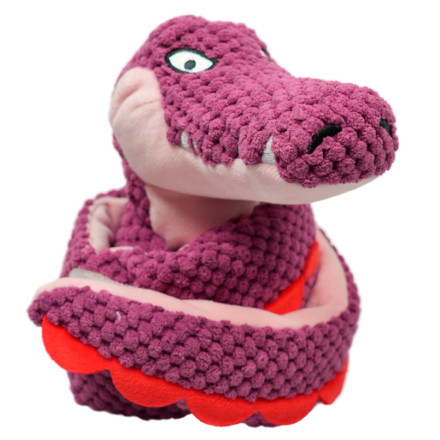 Mr.Kranch игрушка для собак Змейка с карманами под лакомство, 96 см, бордовая