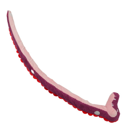 Mr.Kranch игрушка для собак Змейка с карманами под лакомство, 96 см, бордовая