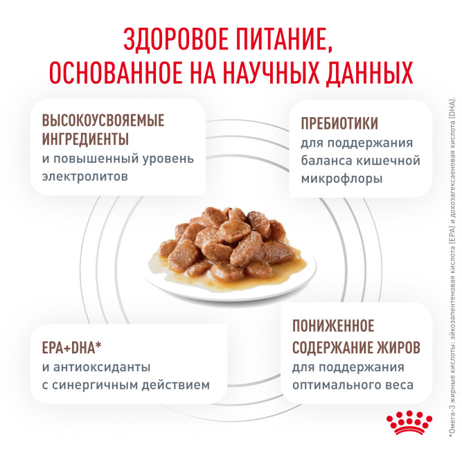 Royal Canin Gastrointestinal Moderate Calorie влажный корм для взрослых кошек, склонных к набору веса, при расстройствах пищеварения, в паучах - 85 г х 28 шт