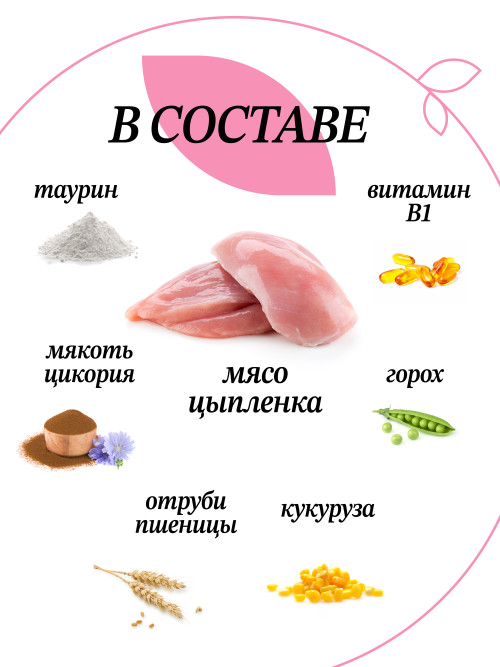 Chat&amp;Chat Kitten Great Growth Chicken сухой корм для котят с цыпленком - 2 кг