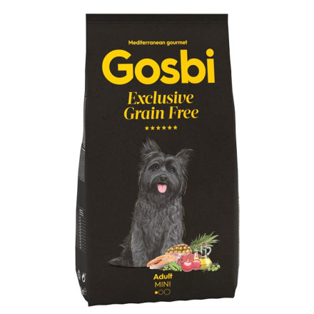 Gosbi Exclusive сухой беззерновой корм для взрослых собак мелких пород с лососем и ягненком - 2 кг