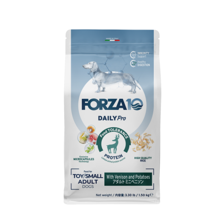 Forza10 DAILYPro Dog Adult Mini сухой монобелковый корм для взрослых собак мелких пород с олениной и картофелем - 1,5 кг