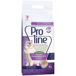 Proline комкующийся наполнитель для кошачьих туалетов, с ароматом лаванды - 5 л (4,25 кг)
