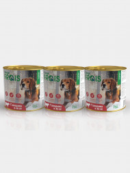 Консервы Frais Holistic Dog для собак говядина в желе - 750 г х 3 шт