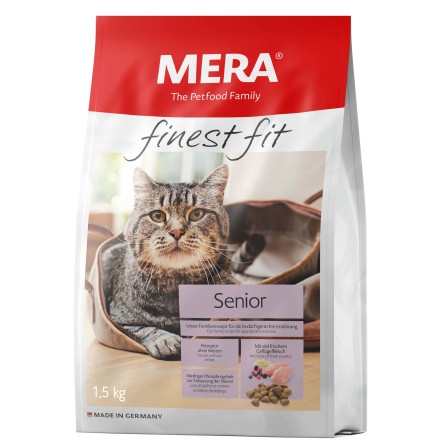Mera Finest Fit Senior 8+ сухой корм для пожилых кошек с курицей - 1,5 кг