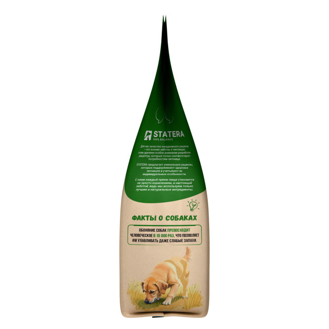 Statera сухой полнорационный корм для взрослых собак всех пород, с лососем - 2 кг