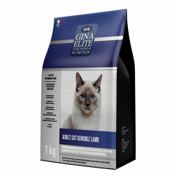Gina Elite Cat Sensible Lamb сухой корм для взрослых кошек с чувствительным пищеварением с ягненком - 1 кг