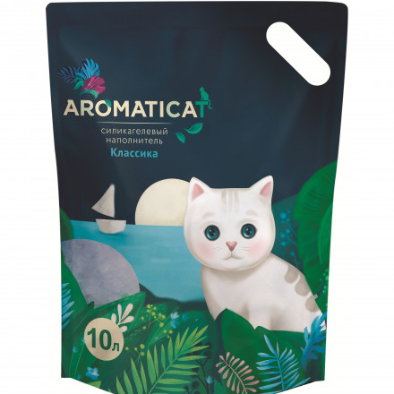 AromatiCat Классика силикагелевый наполнитель для кошачьего туалета - 10 л